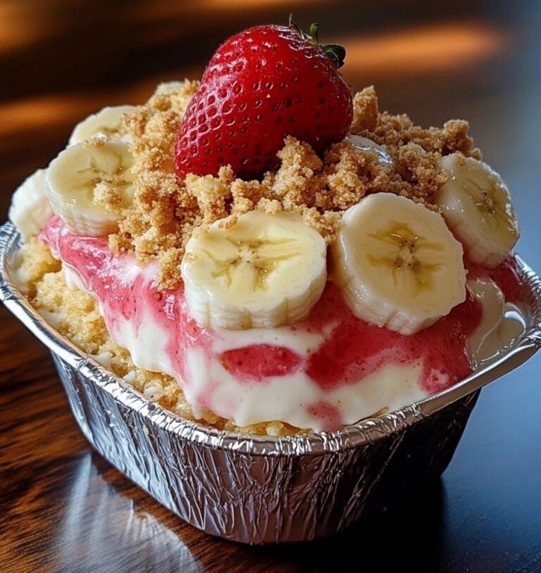 Strawberry Crunch Banana Pudding