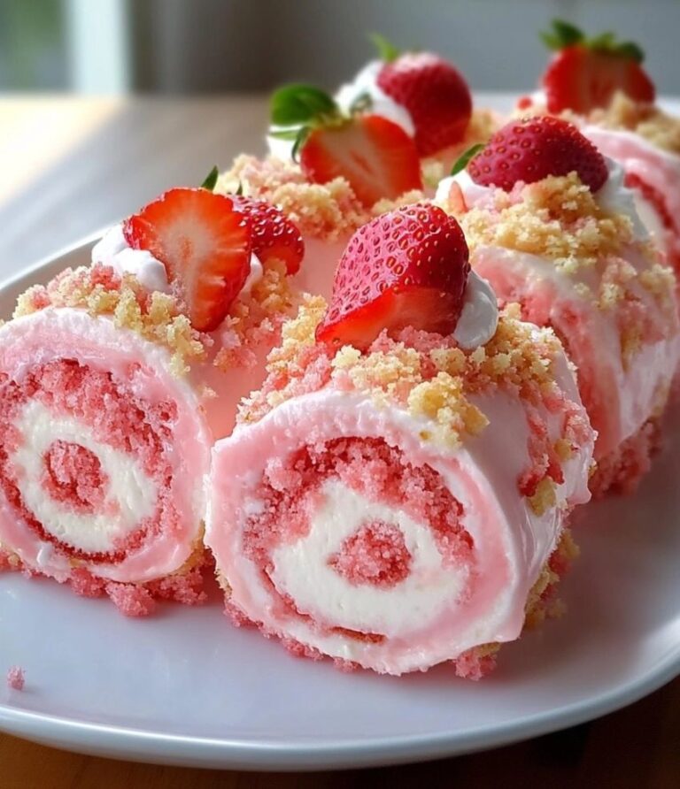 Strawberry Shortcake Cheesecake Rolls