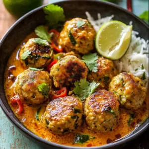 Thai Chicken Zucchini Meatballs in Coconut Curry tasty