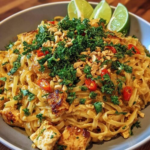 Thai Peanut Chicken Noodles tasty
