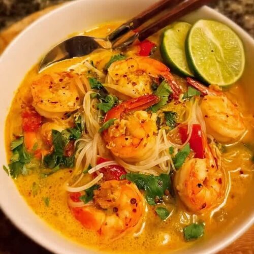 Thai Shrimp Coconut Noodle Soup tasty